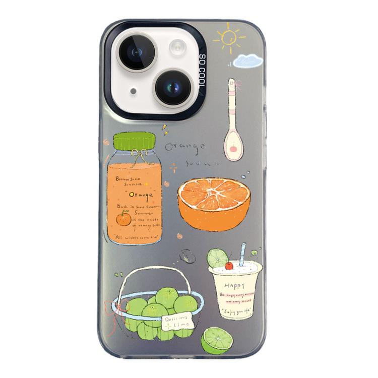 Custodia ibrida in PC e TPU con motivo per iPhone 15