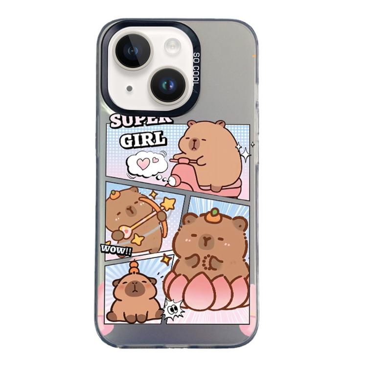 Custodia ibrida in PC e TPU con motivo per iPhone 15