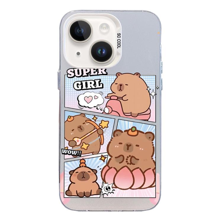 Custodia ibrida in PC e TPU con motivo per iPhone 15