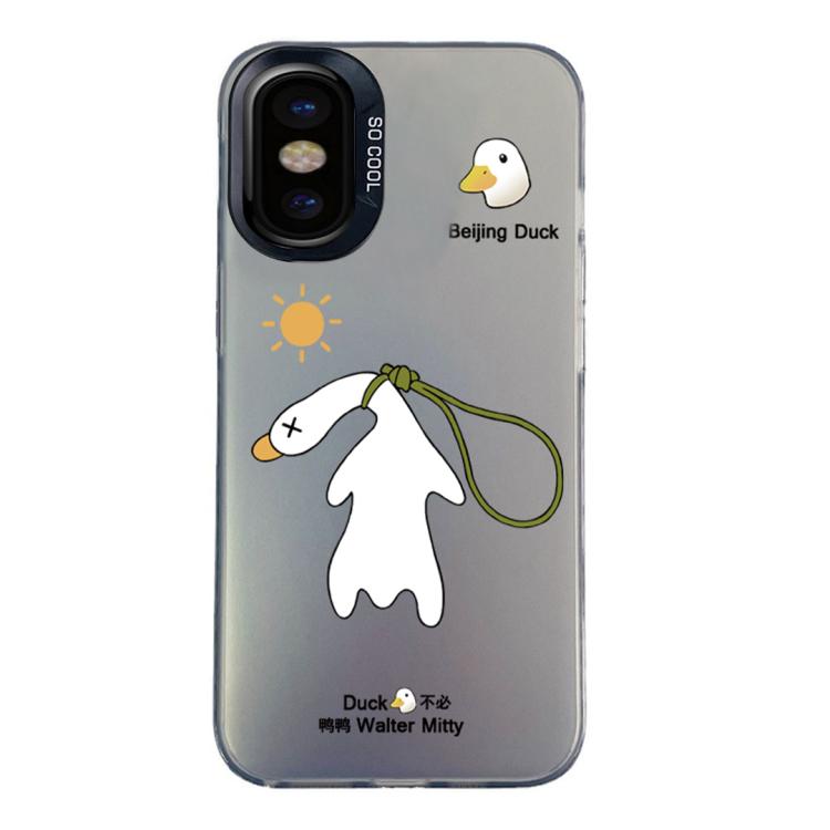 Custodia ibrida in PC e TPU con motivo per iPhone X XS