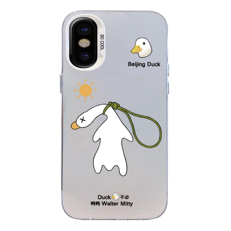 Custodia ibrida in PC e TPU con motivo per iPhone X XS