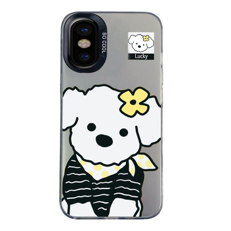 Custodia ibrida in PC e TPU con motivo per iPhone X XS