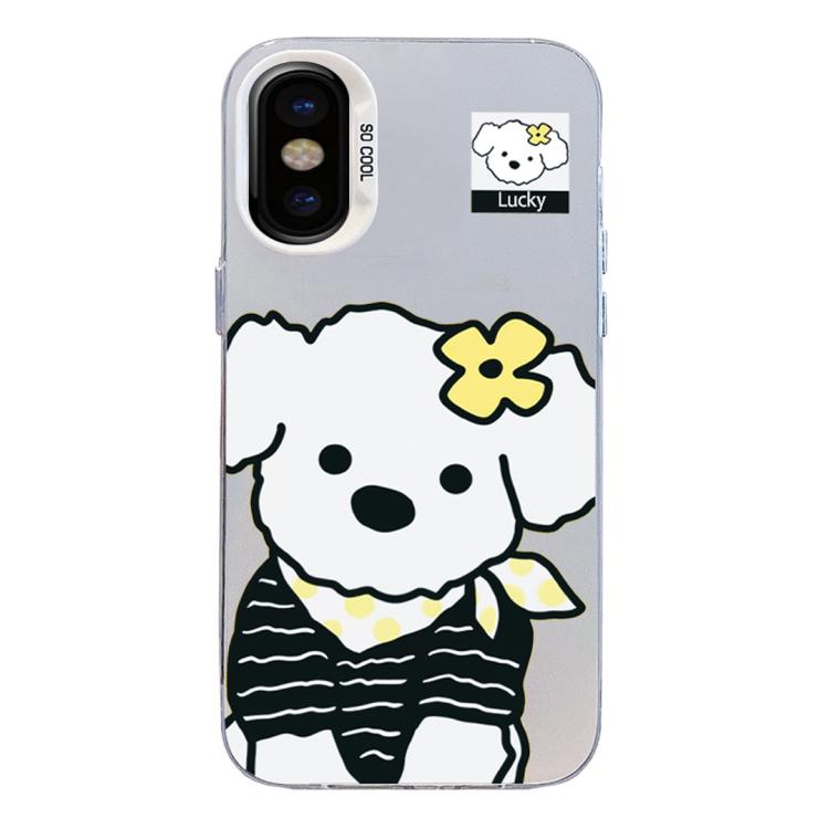 Custodia ibrida in PC e TPU con motivo per iPhone X XS