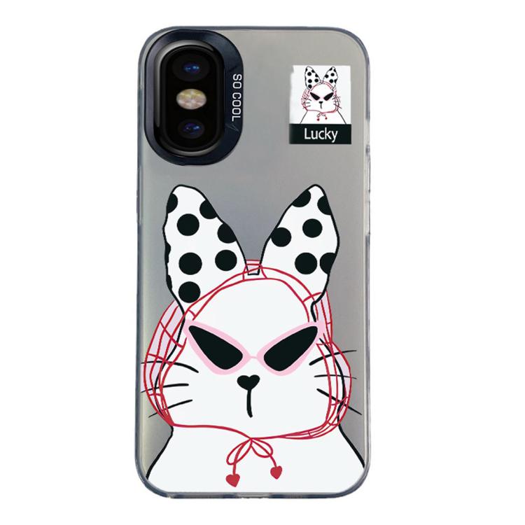 Custodia ibrida in PC e TPU con motivo per iPhone X XS