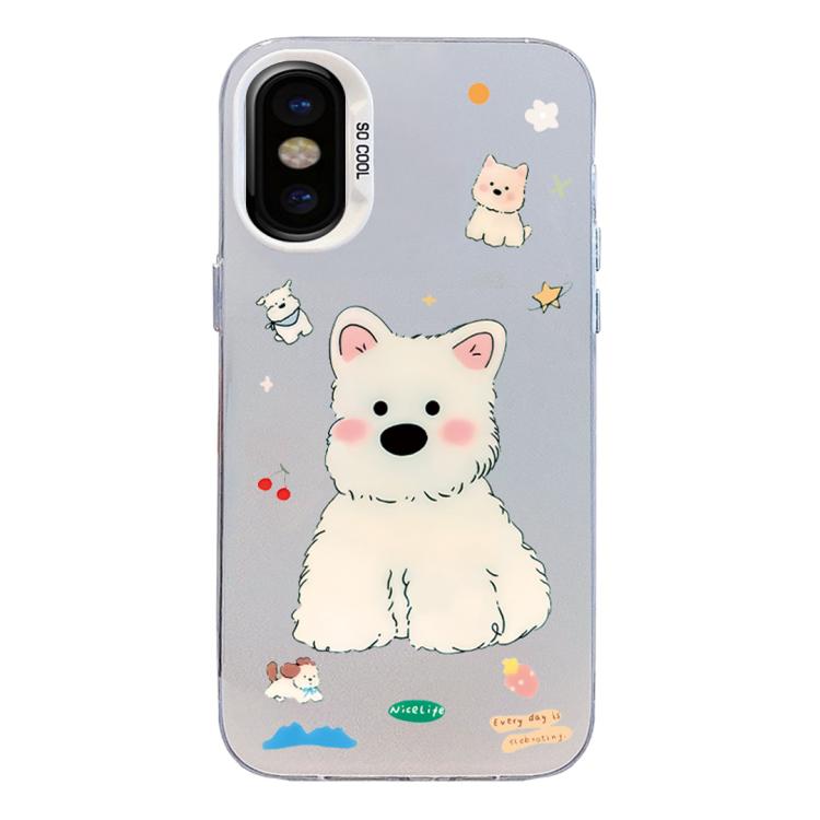 Custodia ibrida in PC e TPU con motivo per iPhone X XS