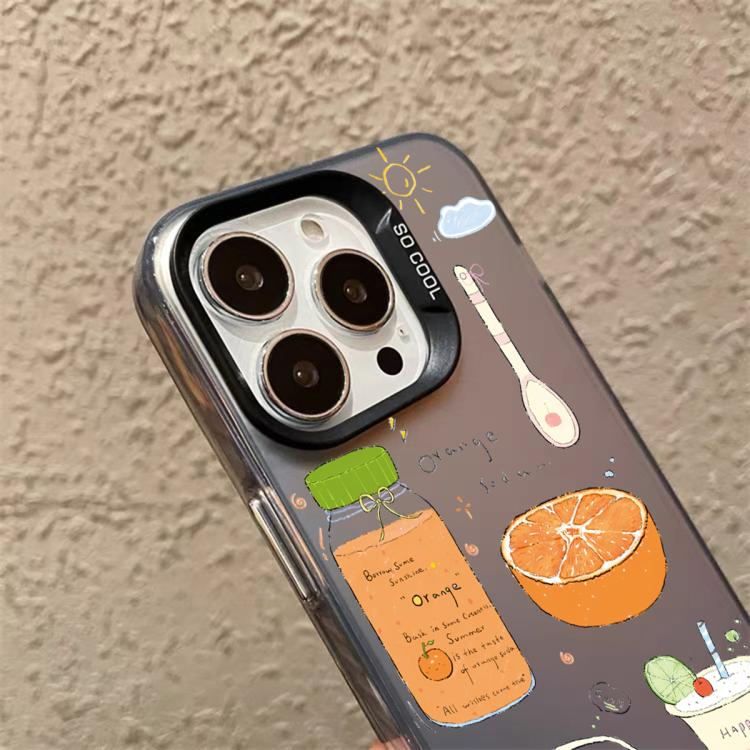 Custodia ibrida in PC e TPU con motivo per iPhone 15