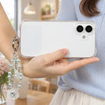 Ciondolo per cellulare con corona e perline con cordino di sicure