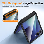 Custodia in similpelle PU con pellicola per Galaxy Z Flip7 5G