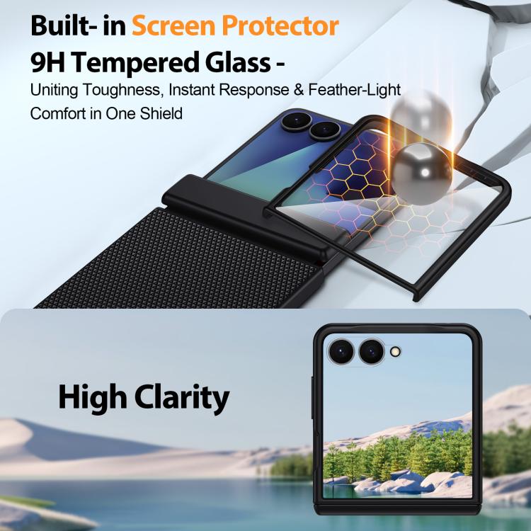 Custodia in similpelle PU con pellicola per Galaxy Z Flip7 5G