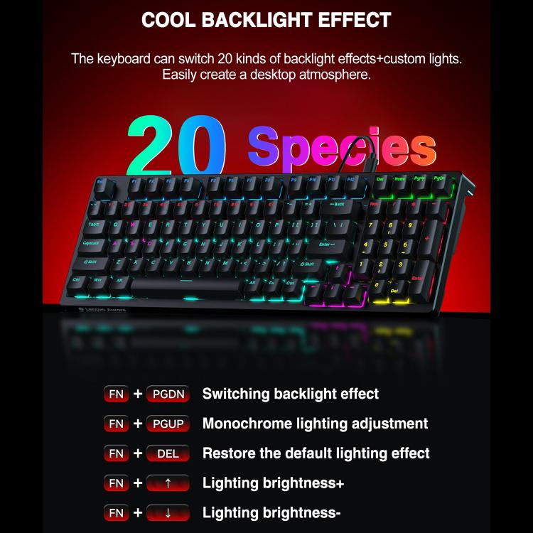 Tastiera meccanica cablata Lenovo GK10 RGB 98 tasti