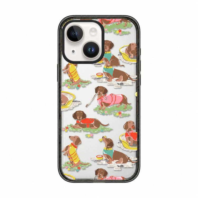 Custodia TPU trasparente con motivo animali per iPhone 14 Plus