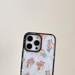 Custodia TPU trasparente con motivo animali per iPhone 14 Plus