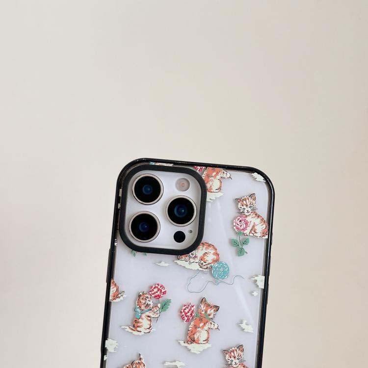 Custodia TPU trasparente con motivo animali per iPhone 14 Plus