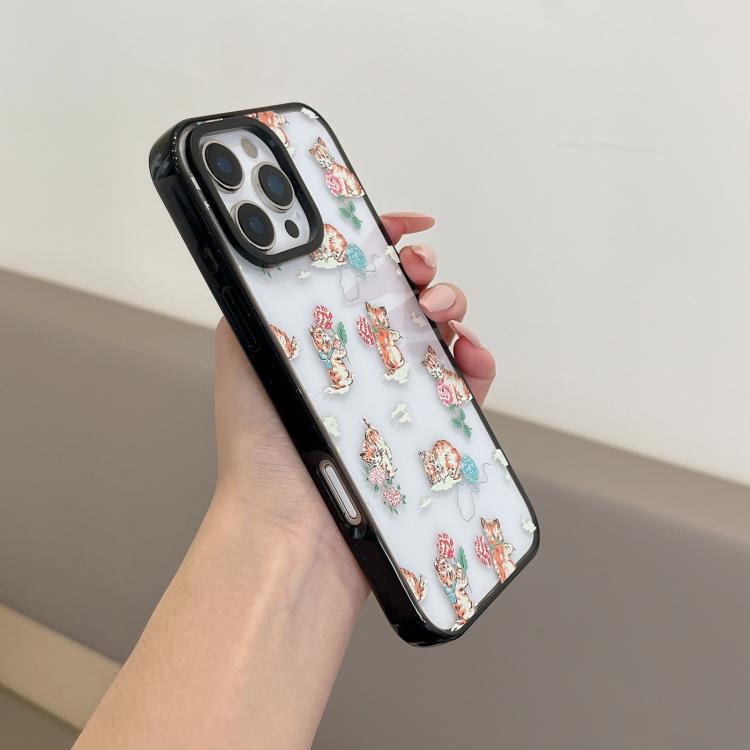Custodia TPU trasparente con motivo animali per iPhone 14 Plus
