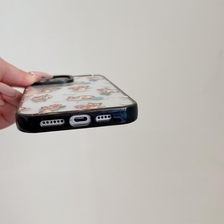 Custodia TPU trasparente con motivo animali per iPhone 14 Plus