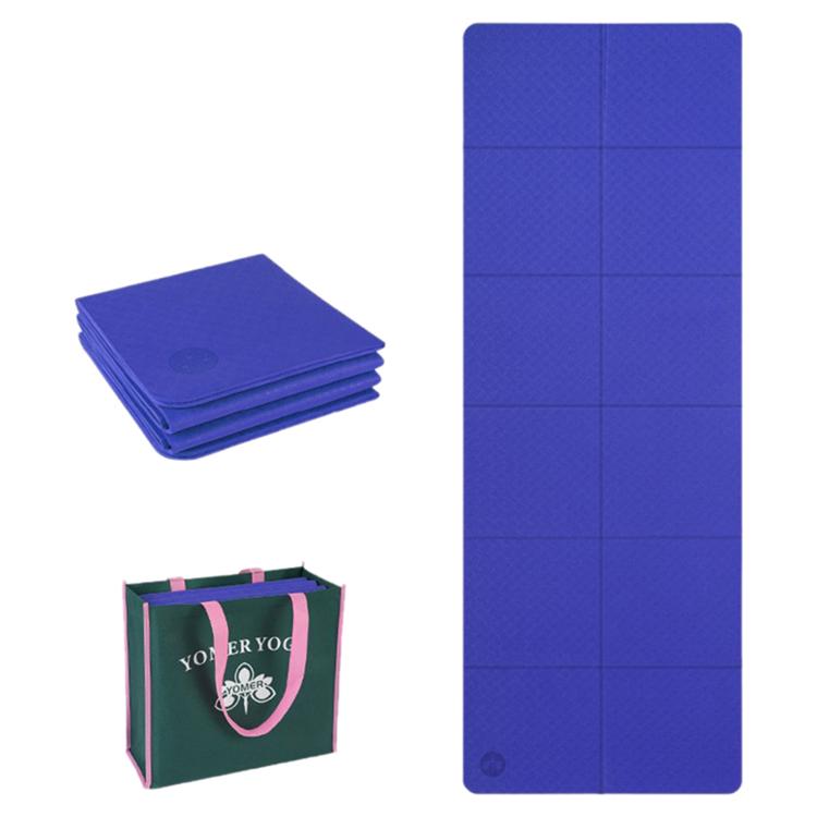 Tappetino yoga fitness pieghevole antiscivolo 4 mm