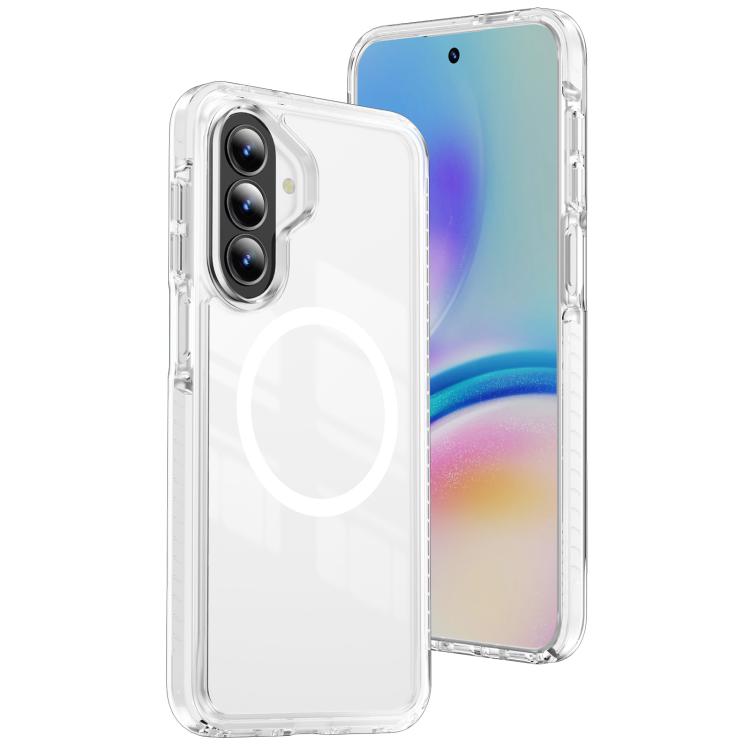 Custodia Crystal Shield trasparente magnetica in acrilico e TPU per Galaxy A57 e