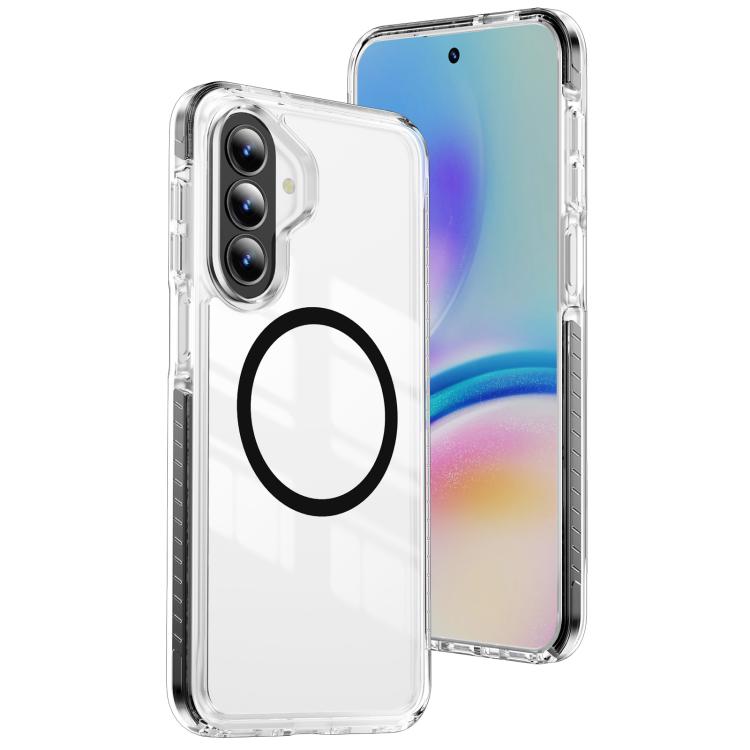 Custodia Crystal Shield trasparente magnetica in acrilico e TPU per Galaxy A57 e