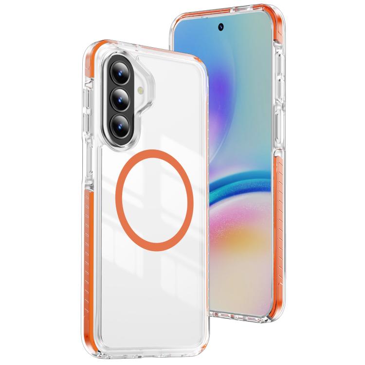 Custodia Crystal Shield trasparente magnetica in acrilico e TPU per Galaxy A57 e