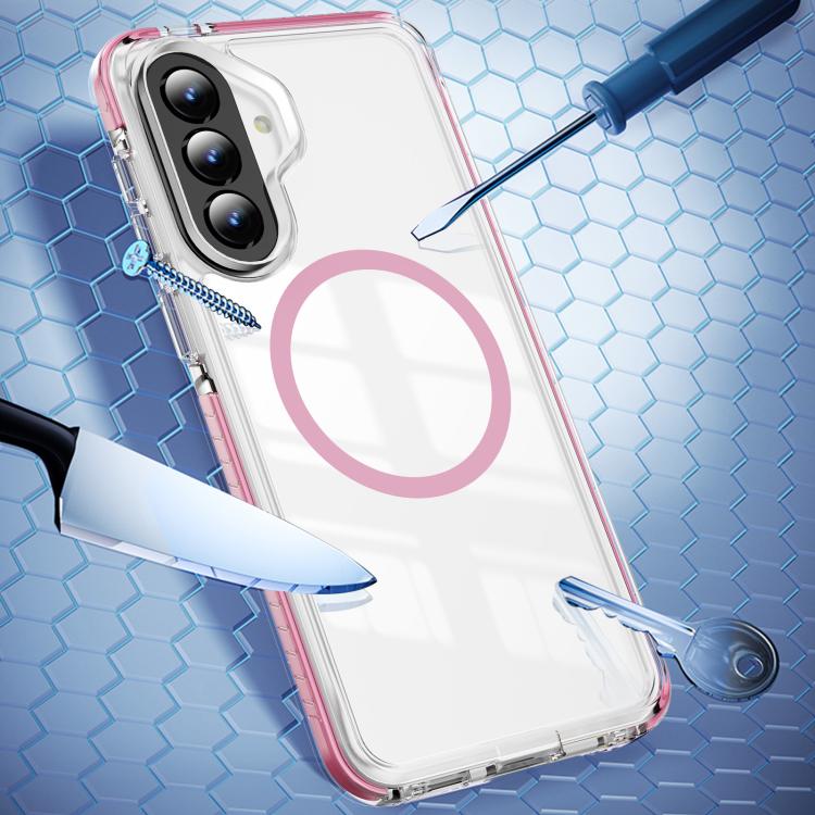 Custodia Crystal Shield trasparente magnetica in acrilico e TPU per Galaxy A57 e