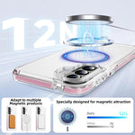 Custodia Crystal Shield trasparente magnetica in acrilico e TPU per Galaxy A57 e