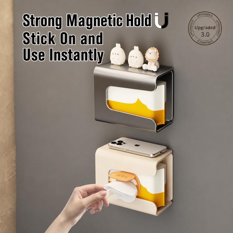 Porta fazzoletti magnetico da parete in acciaio