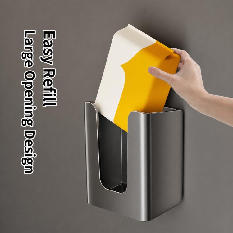 Porta fazzoletti magnetico da parete in acciaio