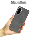 Custodia tessuto PU e PC per Galaxy A27 5G con protezione fotocamera