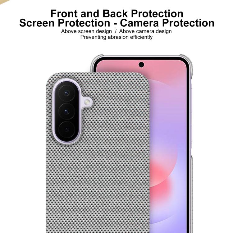Custodia tessuto PU e PC per Galaxy A27 5G con protezione fotocamera
