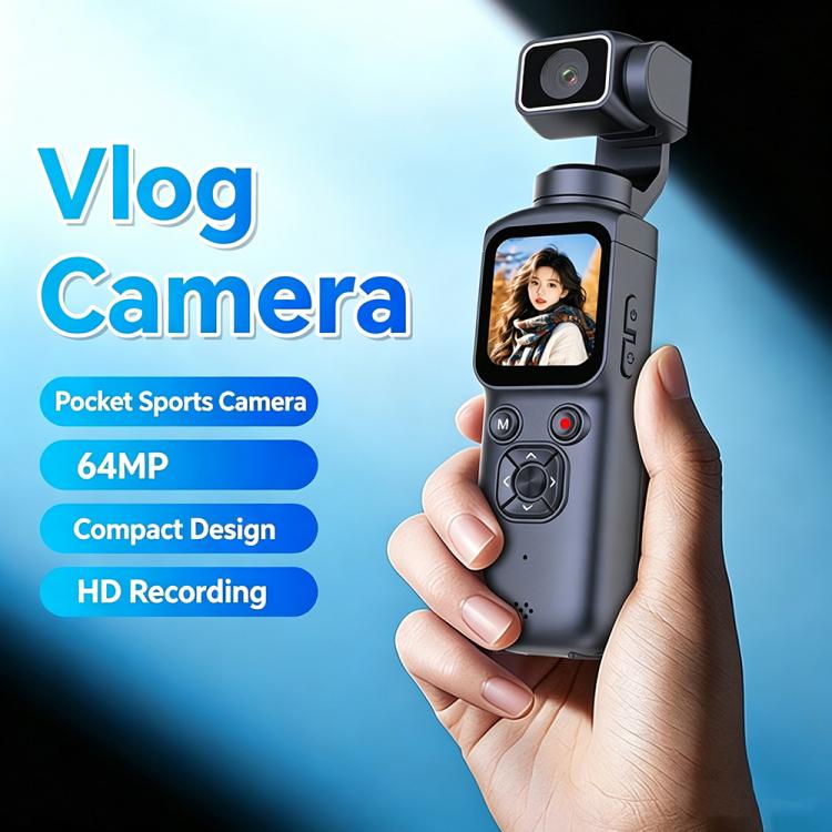 Videocamera sportiva stabilizzata HJD05 da 64 MP con risoluzione 4K UHD.