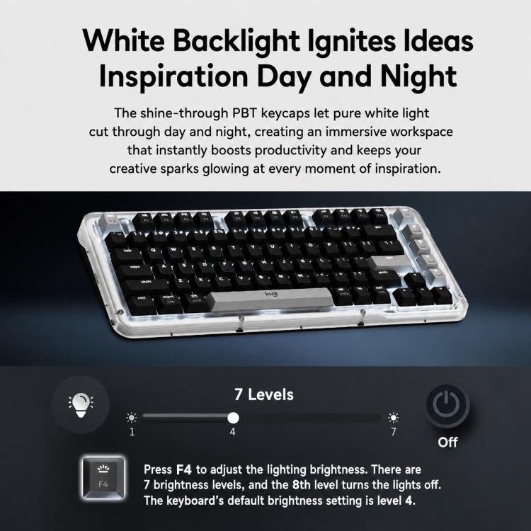 Tastiera meccanica wireless Logitech K75M Amber Series