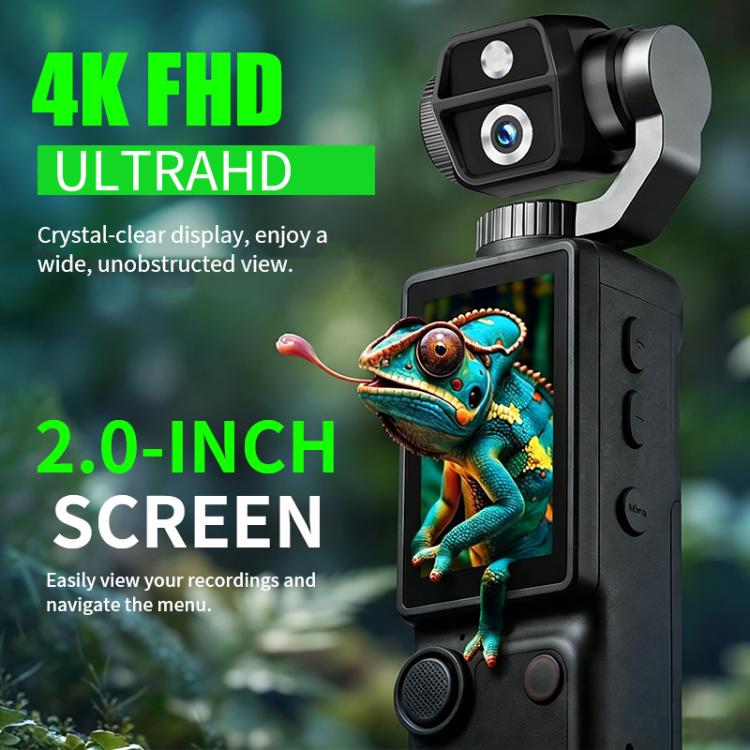 Videocamera sportiva stabilizzata Q9 con schermo IPS da 2 pollici e risoluzione 4K UHD.