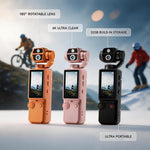 Videocamera sportiva stabilizzata Q9 con schermo IPS da 2 pollici e risoluzione 4K UHD.