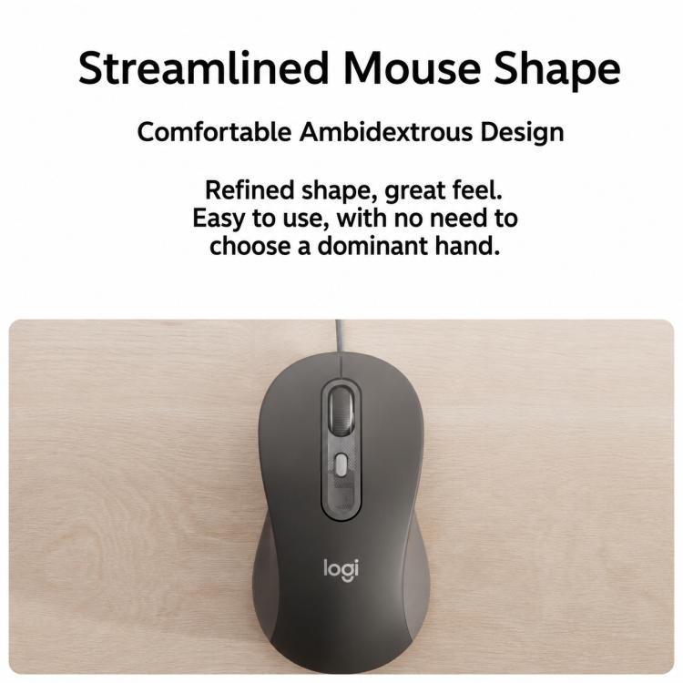 Mouse cablato Logitech M520 Business silenzioso