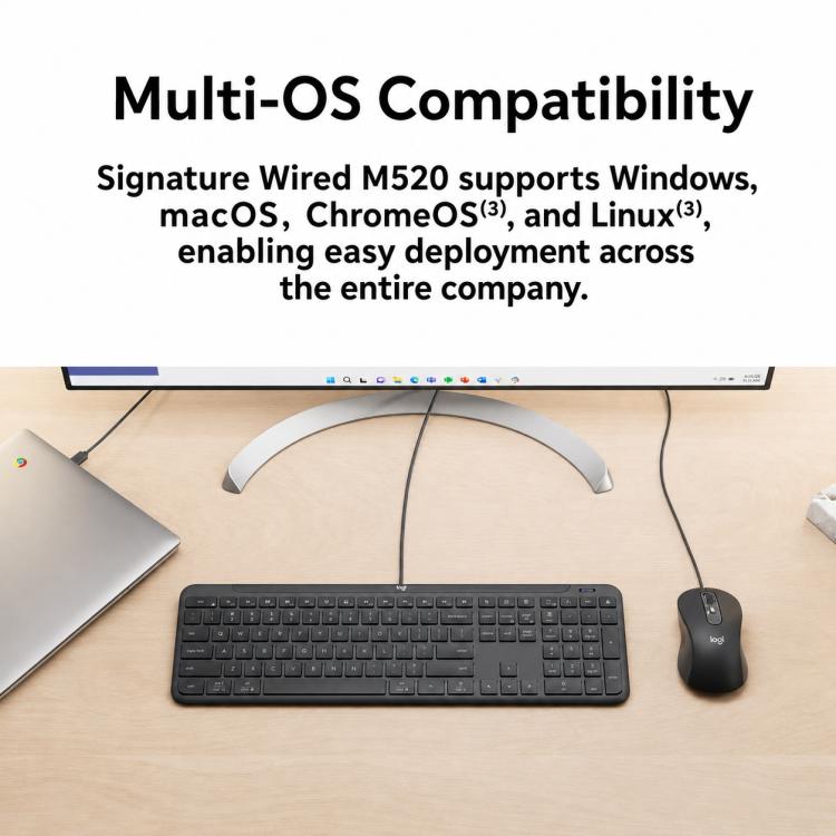 Mouse cablato Logitech M520 Business silenzioso