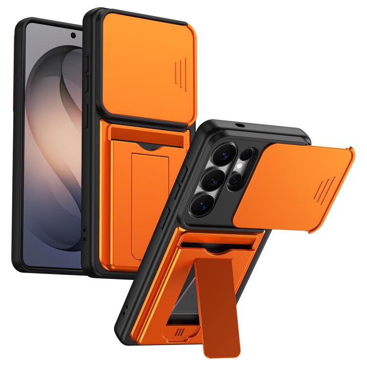 Custodia ibrida con copriobiettivo scorrevole per Galaxy S26+, S26 Ultra e S26