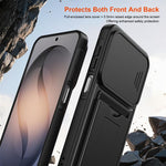 Custodia ibrida con copriobiettivo scorrevole per Galaxy S26+, S26 Ultra e S26