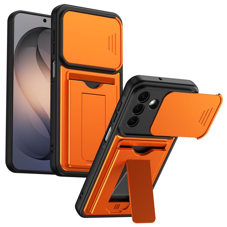 Custodia ibrida con copriobiettivo scorrevole per Galaxy S26+, S26 Ultra e S26