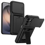 Custodia ibrida con copriobiettivo scorrevole per Galaxy S26+, S26 Ultra e S26