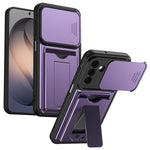 Custodia ibrida con copriobiettivo scorrevole per Galaxy S26+, S26 Ultra e S26