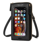 Borsa a tracolla in pelle PU per smartphone touchscreen
