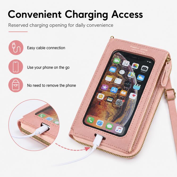 Borsa a tracolla in pelle PU per smartphone touchscreen