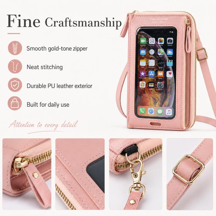 Borsa a tracolla in pelle PU per smartphone touchscreen
