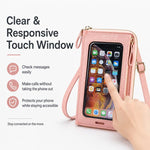 Borsa a tracolla in pelle PU per smartphone touchscreen