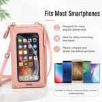 Borsa a tracolla in pelle PU per smartphone touchscreen