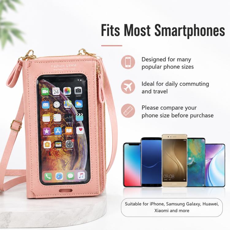 Borsa a tracolla in pelle PU per smartphone touchscreen