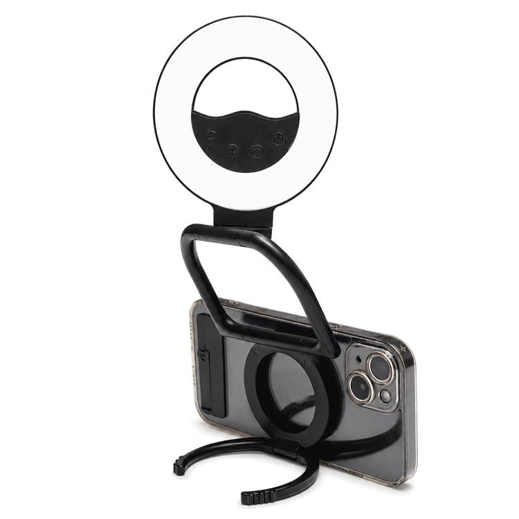 Supporto per telefono multifunzione, portatile, pieghevole e magnetico con luce di riempimento