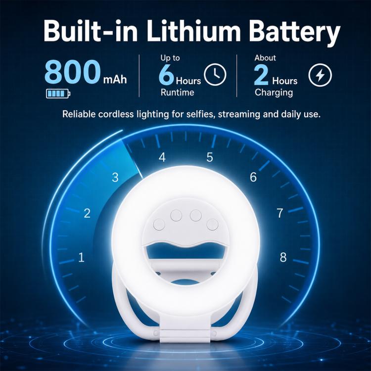 Supporto per telefono multifunzione, portatile, pieghevole e magnetico con luce di riempimento