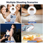 Supporto per telefono multifunzione, portatile, pieghevole e magnetico con luce di riempimento