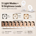 Supporto per telefono multifunzione, portatile, pieghevole e magnetico con luce di riempimento